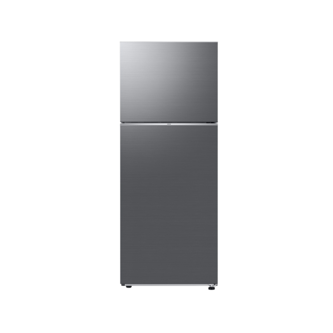 SAMSUNG Fridge, 415L, 2 Door Top Mount Freezer No Frost (Frost Free), Refined Inox