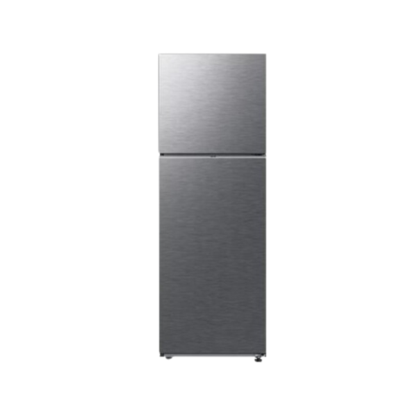 SAMSUNG Fridge, 393L, 2 Door Top Mount Freezer No Frost (Frost Free), Refined Inox