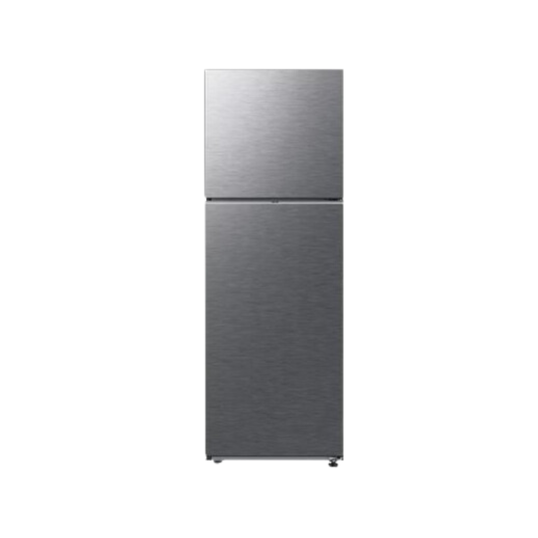 SAMSUNG Fridge, 393L, 2 Door Top Mount Freezer No Frost (Frost Free), Refined Inox