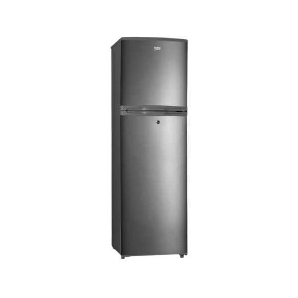 BEKO Fridge, 166L, 2 Door Top Mount Freezer Defrost (Direct Cool), Inox Silver