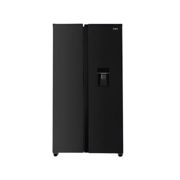 MIKA Fridge, 529L, 2 Door Side By Side No Frost (Frost Free), INVERTER Compressor, Inox Dark Matt