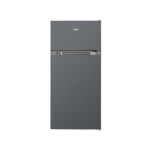 MIKA Fridge, 112L, 2 Door Top Mount Freezer Defrost (Direct Cool), Dark Silver