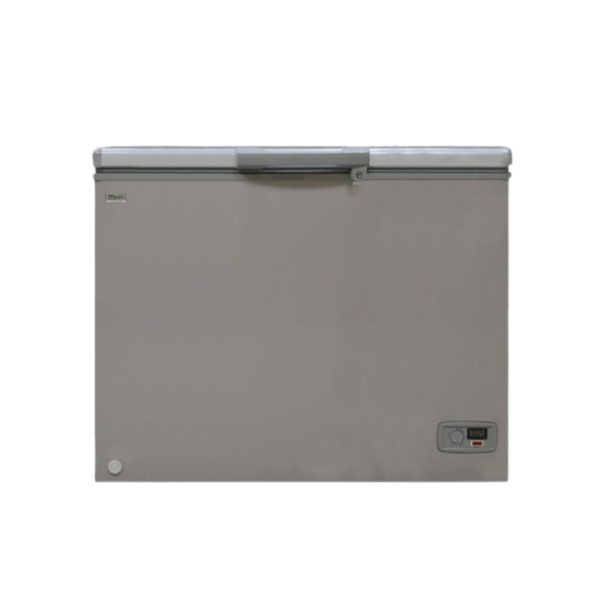 MIKA Chest Freezer, 280L, Aluminium Inner, Silver Grey