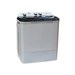 MIKA Washing Machine, 8kg, Semi Automatic, Twin Tub, White & Grey