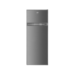 BEKO Fridge, 205L, 2 Door Top Mount Freezer Defrost (Direct Cool), Inox Silver