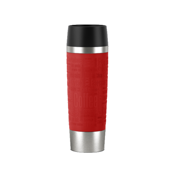 TEFAL Travel Mug, 0.5L, Red Silver