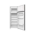 MIKA Fridge, 211L, 2 Door Top Mount Freezer Defrost (Direct Cool), Inox Dark Matt