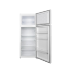 MIKA Fridge, 211L, 2 Door Top Mount Freezer Defrost (Direct Cool), Line Silver Dark