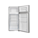 MIKA Fridge, 112L, 2 Door Top Mount Freezer Defrost (Direct Cool), Dark Silver