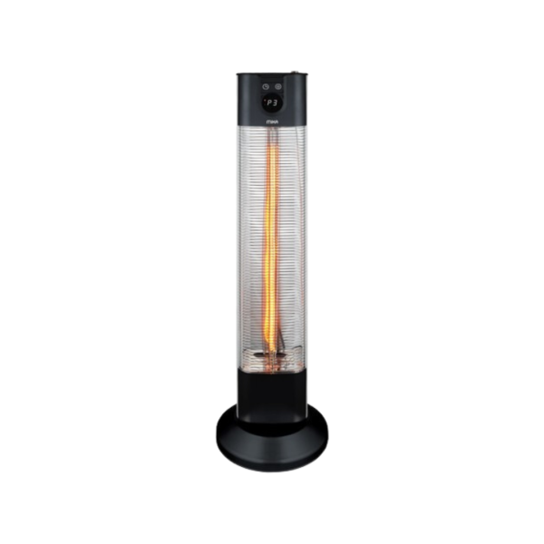 MIKA Patio Heater, 650W-2000W, With Remote, Black