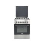 MIKA Standing Cooker, 60cm x 60cm, 3 Gas Pool Jet Burners + 1 RAPID Hot Plate, FLAME FAILURE SAFETY, Auto Ignition, 4 Function Electric Oven, Rotisserie, Half Inox