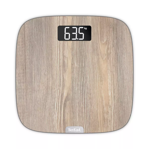 TEFAL Bathroom Scale, Wood Effect, 160Kg