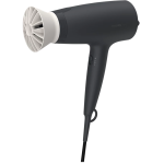 PHILIPS 3000 Series Hairdryer with Thermoprotect attachment, 1600W, 3 Heat and speed settings, Black