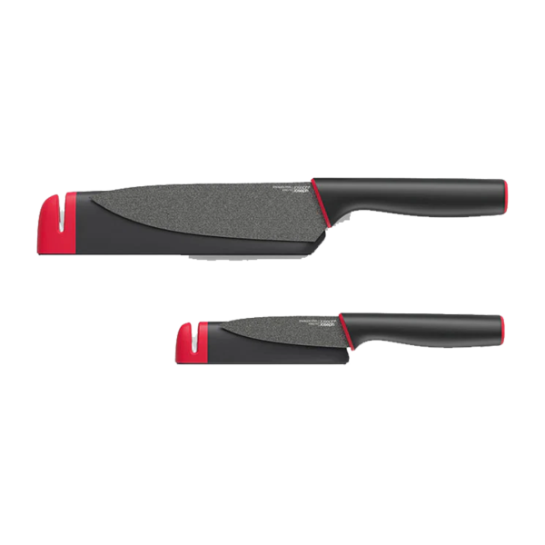 JOSEPH JOSEPH Slice & Sharpen Twin-Pack (Black/ Red)