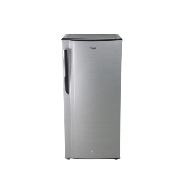 MIKA Fridge, 150L, Single Door Defrost (Direct Cool), Line Silver Dark