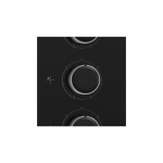 BEKO Built-In Hob,  60cm, 2 x 180mm & 1700W, 4 Vitroceramic  Plate Hob On Black Glass Side