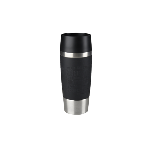 TEFAL Travel Mug, 0.36L, Black Silver