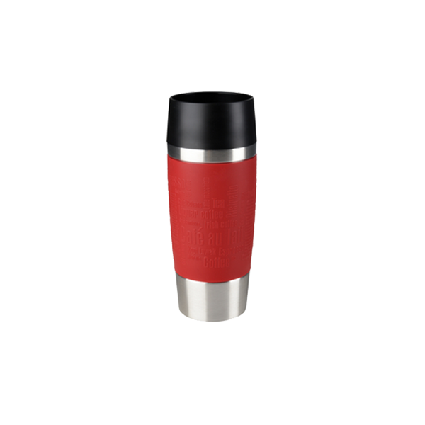 TEFAL Travel Mug, 0.36L, Red Silver