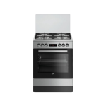 BEKO Standing Cooker, 60cm X 60cm, 4 Gas Burner(1 Wok) , Silver