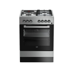 BEKO Standing Cooker, 60cm X 60cm, 3 Gas Burner + 1 Electric Plate, Silver