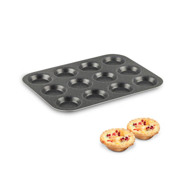 TEFAL Perfect Bake Aluminium Non Stick, 12 Hole Tray, 30X23Cm