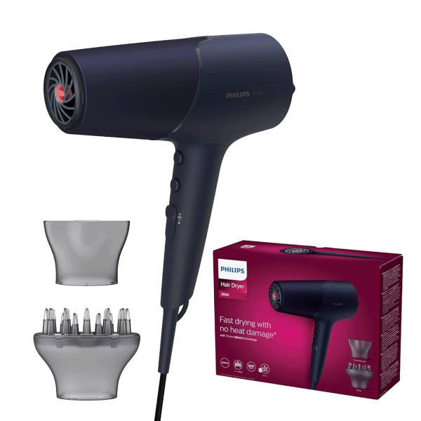 PHILIPS 5000 Series Hairdryer with thermoshield technology, 2300W, 4 x Ionic Care, 3 Heat and 2 Speed