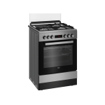 BEKO Standing Cooker, 60cm X 60cm, 2 Gas Burner + 1  Wok, Stainless Steel Inox