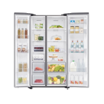 SAMSUNG Fridge, 647L, 2 Door Side By Side No Frost (Frost Free), Silver