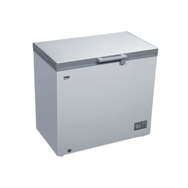 BEKO Chest Freezer, 200L, Aluminium Inner, Silver