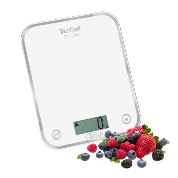 TEFAL Kitchen Scale, Tampered Glass, 5kg, Digital LCD display