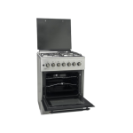 MIKA Standing Cooker, 60cm x 60cm, 3 Gas Pool Jet Burners + 1 RAPID Hot Plate, FLAME FAILURE SAFETY, Auto Ignition, 4 Function Electric Oven, Rotisserie, Half Inox