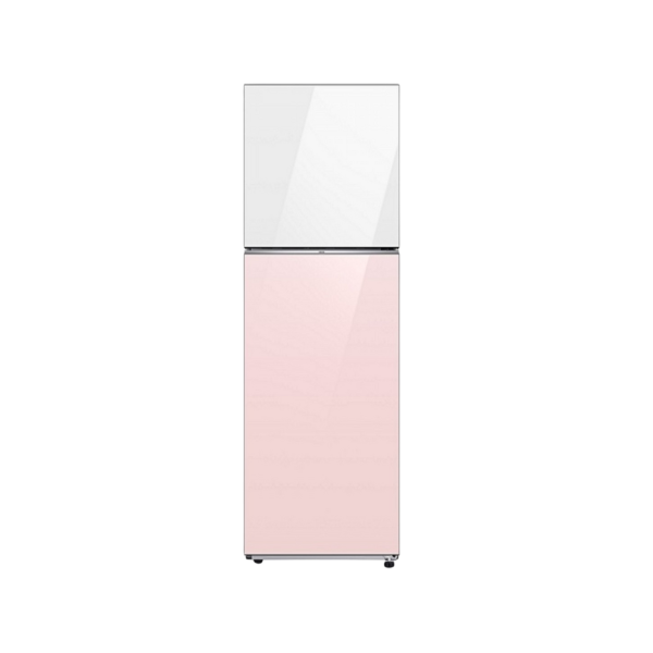 SAMSUNG Fridge, 393L, 2 Door Top Mount Freezer No Frost (Frost Free), Glam Pink/Glam White