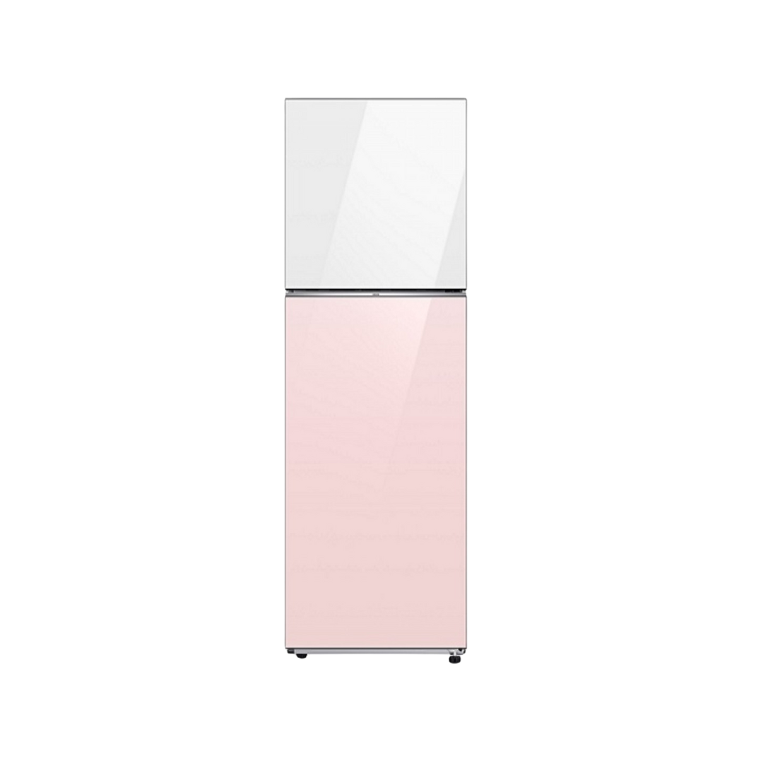 SAMSUNG Fridge, 393L, 2 Door Top Mount Freezer No Frost (Frost Free), Glam Pink/Glam White