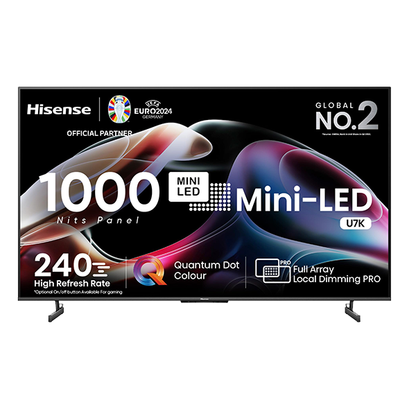 HISENSE 85” ULED TV, Black