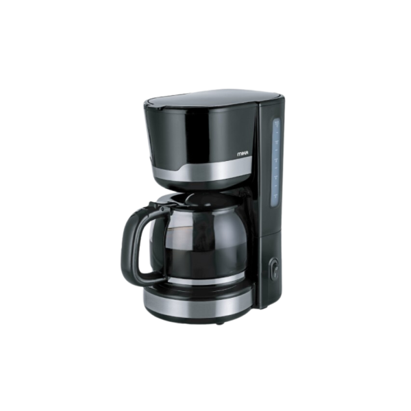 MIKA Coffee Maker, Manual, 12 Cups, 1000W, Black & Stainless Steel