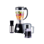 MIKA Table Top Blender, 1.5L, 4 in 1, with Grinder, Chopper & SS Filter, 400W, Black