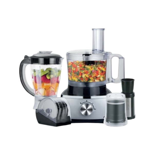 MIKA Multi Food Processor, 7 in 1, 500W, 1.5L Unbreakable Jar, 2 Speed with Pulse, Black & SS