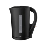 MIKA Kettle, 1.7L, Plastic, Cordless, Open Element, Black