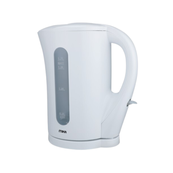 MIKA Kettle, 1.7L, Plastic, Cordless, Open Element, Cream White