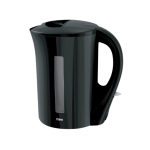 MIKA Kettle, 1.7L, Plastic, Corded, Open Element, Black