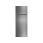 MIKA Fridge, 211L, 2 Door Top Mount Freezer Defrost (Direct Cool), Inox Line Brush