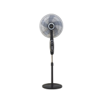 MIKA Stand Fan, 16", Black & Silver