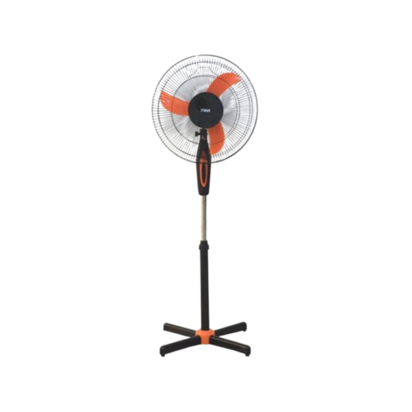 MIKA Stand Fan, 16", Orange & Black