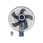 MIKA Wall Fan, 18", Grey & Black