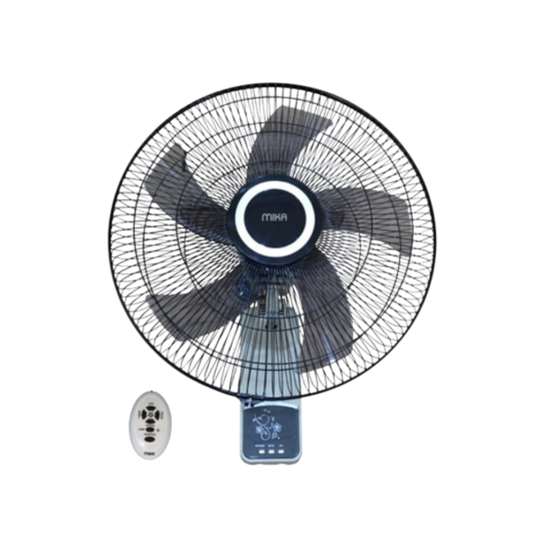 MIKA Wall Fan, 18", Grey & Black