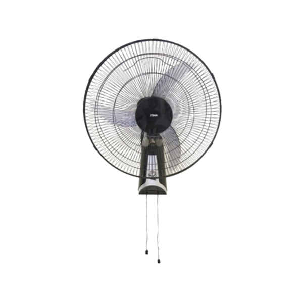 MIKA Wall Fan, 18", Silver & Clear Grey