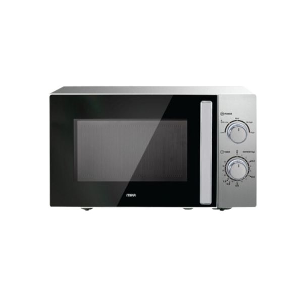 MIKA Microwave Oven, 20L, Manual, Solo, Silver