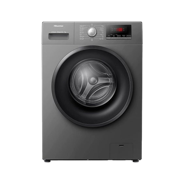 HISENSE Washing Machine, 7Kg, Full Auto Front Load Wash Only, Silver