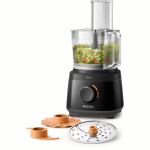 PHILIPS Food Processor, 2 in 1, Fast preparation with large feeding  tube for minimal  pre-cut.  Powerful