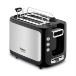 TEFAL Toaster, 2 Slice, 850W, Black With Stainless Steel Trim